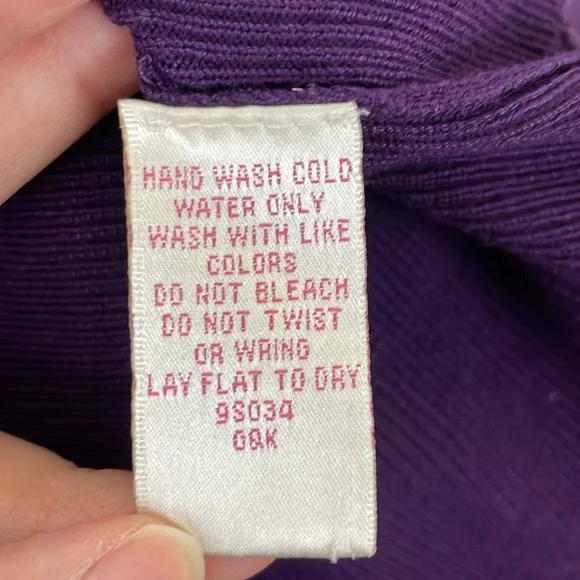 Derek Heart ❤️ eggplant purple cowl neck puffed sleeves top - Picture 8 of 8